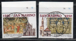 REPUBBLICA DI SAN MARINO 1995 BASILICA DI SANTA CROCE A FIRENZE FLORENCE SERIE COMPLETA COMPLETE SET USATA USED OBLITERE - Gebraucht