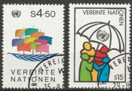 UNO Wien 1985 MiNr.49 - 50 Gest.  ( 2292 ) - Gebruikt