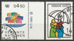 UNO Wien 1985 MiNr.49 - 50 Gest.  ( 2301 ) - Gebruikt