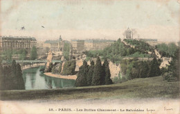 FRANCE - Paris - Les Buttes Chaumont - Le Belvédère - Colorisé - Carte Postale Ancienne - Otros Monumentos