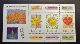 Ireland - Irelande - Eire 1994 - Y&T  N° 848 / 851 ( 4 Val.) Year Of The Dog - Souhaits - Wishes  - MNH - Postfris - Blocks & Sheetlets