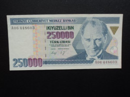 RÉPUBLIQUE DE TURQUIE * : 250 000 LIRA   L.1970 (1992)     P 207    TTB+ à Presque SUP - Turquie