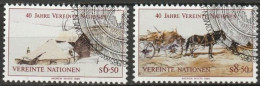 UNO Wien 1985 MiNr.51A-52A O Gestempelt 40.Jahre UNO ( 2315) - Gebruikt