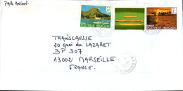 POLYNESIE AFFRANCHISSEMENT COMPOSE SUR LETTRE POUR LA FRANCE 1987 - Storia Postale