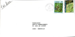 POLYNESIE AFFRANCHISSEMENT COMPOSE SUR LETTRE POUR LA FRANCE 1987 - Storia Postale