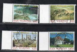 REPUBBLICA DI SAN MARINO 1996 UNESCO 50° ANNIVERSARIO ANNIVERSARY SERIE COMPLETA COMPLETE SET USATA USED OBLITERE' - Used Stamps