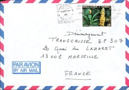 NOUVELLE CALEDONIE SEUL SUR LETTRE AVION POUR LA FRANCE 1987 - Lettres & Documents