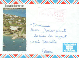 NOUVELLE CALEDONIE LETTRE AVION POUR LA FRANCE 1989 - Storia Postale