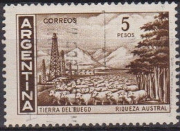 Economie - ARGENTINE - Richesses De La Terre De Feu - Pétrole, Moutons - N° 867 A - 1970 - Used Stamps