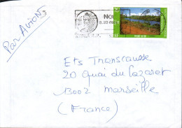 NOUVELLE CALEDONIE SEUL SUR LETTRE AVION POUR LA FRANCE 1987 - Storia Postale