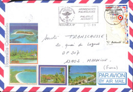 NOUVELLE CALEDONIE SEUL SUR LETTRE AVION POUR LA FRANCE 1989 - Briefe U. Dokumente