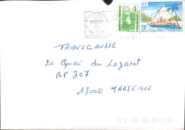 NOUVELLE CALEDONIE AFFRANCHISSEMENT COMPOSE SUR LETTRE POUR LA FRANCE 1987 - Briefe U. Dokumente