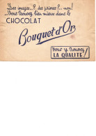 Buvard Chocolat BOUQUET D'OR - Chocolade En Cacao