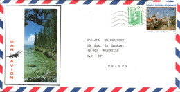 NOUVELLE CALEDONIE AFFRANCHISSEMENT COMPOSE SUR LETTRE POUR LA FRANCE 1987 - Briefe U. Dokumente