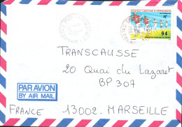 NOUVELLE CALEDONIE SEUL SUR LETTRE POUR LA FRANCE 1987 - Brieven En Documenten