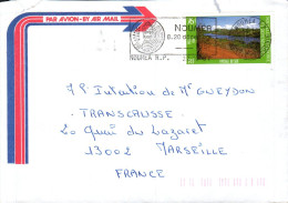 NOUVELLE CALEDONIE SEUL SUR LETTRE POUR LA FRANCE 1987 - Covers & Documents