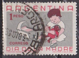 Journée De La Mère - ARGENTINE - Enfant Jouant à La Poupée - N° 610 - 1959 - Usati