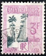 Guadeloupe Obl. N° Taxe 37 - Allée Dumanoir, à Capesterre, 3f Lilas Et Noir - Portomarken