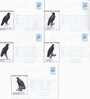 1995    BIRDS - Raptors (EAGLES ) 5 Postal Stationery - Mint  BULGARIA  /Bulgarie - Covers