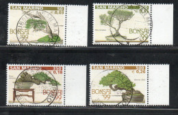 REPUBBLICA DI SAN MARINO 1999 MOSTRA DI BONSAI SERIE COMPLETA COMPLETE SET USATA USED OBLITERE' - Used Stamps