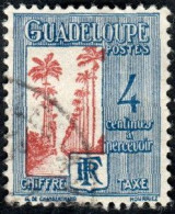 Guadeloupe Obl. N° Taxe 27 - Allée Dumanoir, à Capesterre, 4c Bleu Et Rouge-brun - Postage Due