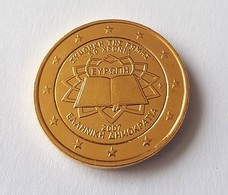 GRECE 2007 - 2 EUROS COMMEMORATIVE - TRAITE DE ROME - FACE COMMUNE - PLAQUE OR - Griechenland