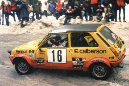 Renault 5 Alpine -  Rallye Monte-Carlo 1979  - Pilote: Guy Frequelin  -  15x10cms PHOTO - Rallyes