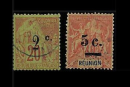 ZA0060 - REUNION  -  STAMP -  Yvert  # 45a + 52 Fine USED - Oblitérés