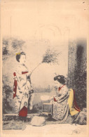 JAPON - Femmes En Kimono - Geisha - Colorisé - Carte Postale Ancienne - - Other & Unclassified