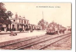 CPA 50 Pontorson La Gare Tramway Train - Pontorson