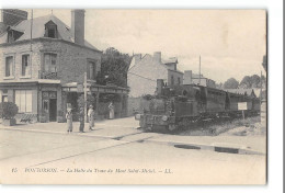 CPA 50 Pontorson Halte Du Tramway Train Du Mont Saint Michel  - Pontorson