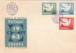 EUROPA CEPT, COVER FDC, 1963, PORTUGAL - 1963