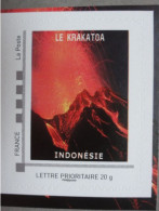Krakatoa ( Indonésie) - Timbre Autocollant Issu Collector "Géants Du Feu"- 2011 - Volcans