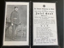 Sterbebild Wk1 Bidprentje Wo1 Avis Décès Deathcard IR22 LANGEMARK 1918 Oktober - 1914-18