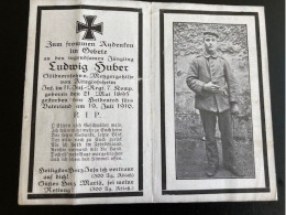 Sterbebild Wk1 Bidprentje Wo1 Avis Décès Deathcard IR11  AZANNES II Block 2 Grab 1294 Aus Alteglofsheim - 1914-18