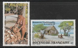 POLYNESIE - N° 326/7 ** (1989) Ressources Traditionnelles - Le Coprah - Neufs