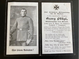 Sterbebild Wk1 Bidprentje Wo1 Avis Décès Deathcard IR19 September 1916 Aus Grund - 1914-18