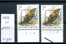 Belgique  Préos Oiseaux De Buzin N° PRE 818 P 6     Planches 1 Et 2 Xx - Typos 1986-96 (Oiseaux)