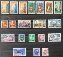 3.58 Réunion CFA Collection 20 TP Lot 1947-1964 Dt 262-267-269-281-302A-331-340-342-345-347-348-350-352-PA53-Taxe36-48 - Autres & Non Classés