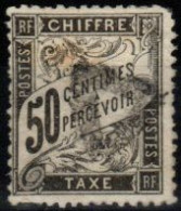 FRANCE - TIMBRE-TAXE YT N° 20, Type "DUVAL". Oblitéré (Triangle). A Saisir. Bas Prix. - 1859-1959 Mint/hinged