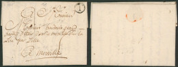 Précurseur - LAC Daté De Tournay (1775) + T Dans Un Cercle Noir > Merville Par Lille - 1714-1794 (Pays-Bas Autrichiens)