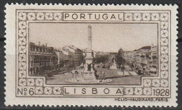 Vignette/ Vinheta, Portugal - 1928, Paisagens E Monumentos. Lisboa -||- MNG, Sans Gomme - Emissioni Locali