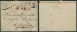 Précurseur - LAC Daté De Mons (1813) + Obl Linéaire Noir P86P / MONS + P.P. (à La Plume) > Soignies - 1794-1814 (Periodo Francese)