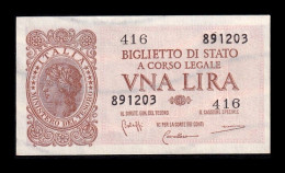 Italia Italy 1 Lira 1935 Pick 29b Sc- AUnc - Italië – 1 Lira