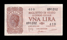 Italia Italy 1 Lira 1935 Pick 29b Sc- AUnc - Italia – 1 Lira