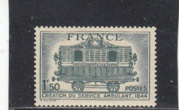 France - Année 1944 - Neuf** - N°YT 609** - Centenaire Du Service Postal Ambulant - Nuovi