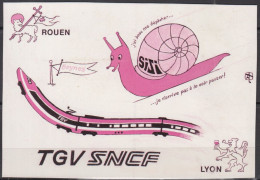 CP  Illustrateur Albert Thiniot   " TGV  Rouen-Lyon  " - Thinlot, Albert