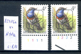 Belgique  Préos Oiseaux De Buzin N° PRE 823 P6a   Planches 1 Et 2 Xx - Typo Precancels 1986-96 (Birds)