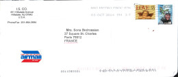 USA ETATS UNIS AFFRANCHISSEMENT COMPOSE SUR LETTRE POUR LA FRANCE - Covers & Documents