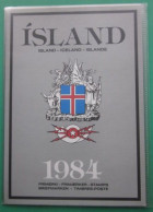 EMPTY 1984 ICELAND YEAR PACK ( NO STAMPS ) BUT USEFUL INFORMATION. #03265 - Full Years